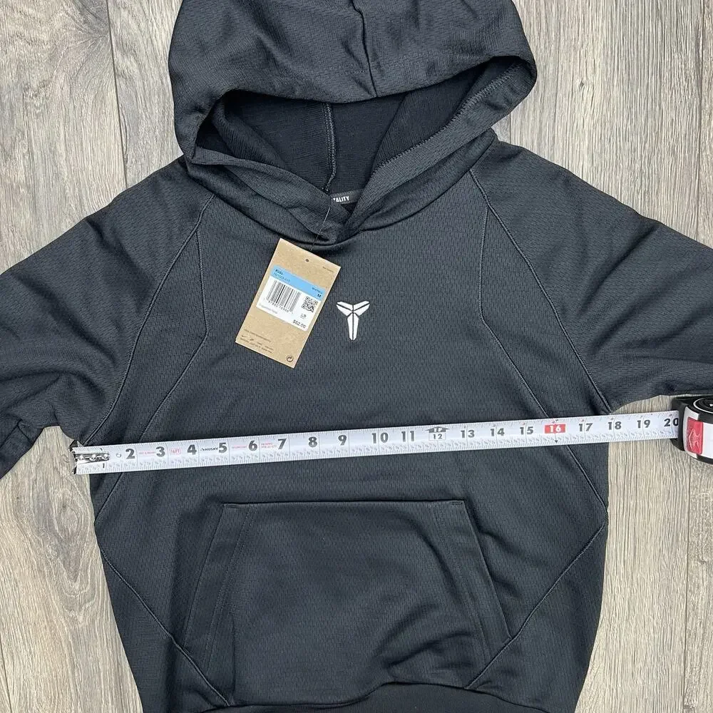 Nike Kobe Hoodie Sz Medium Big Kids Black White Therma Fit Pullover $52